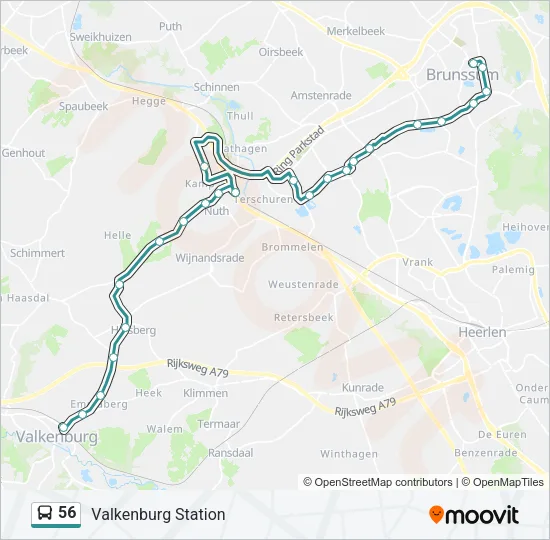 56 Bus Line Map