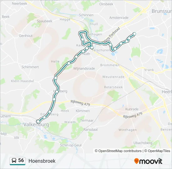 56 Bus Line Map