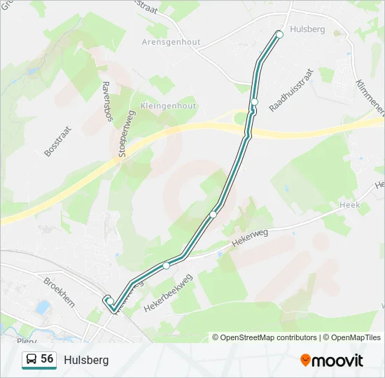 56 Bus Line Map