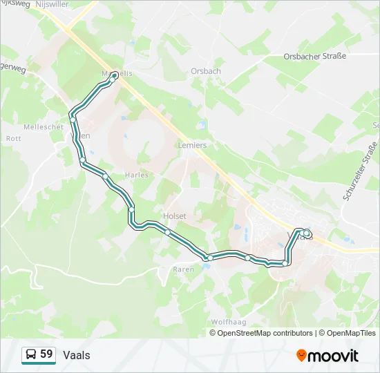 59 Bus Line Map