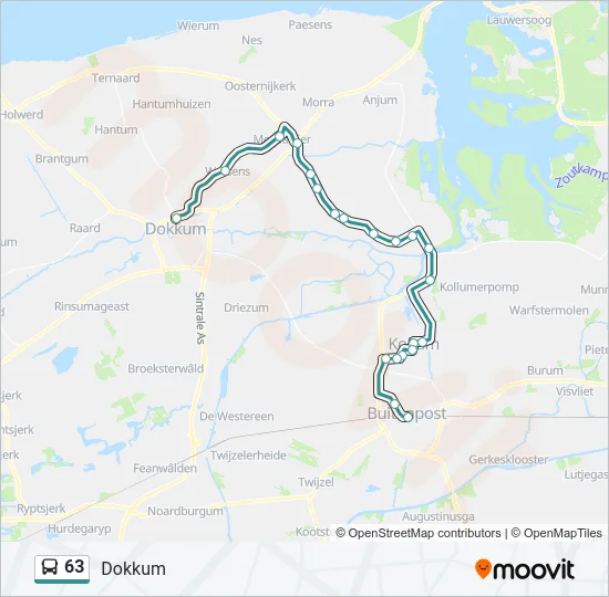 63 Bus Line Map