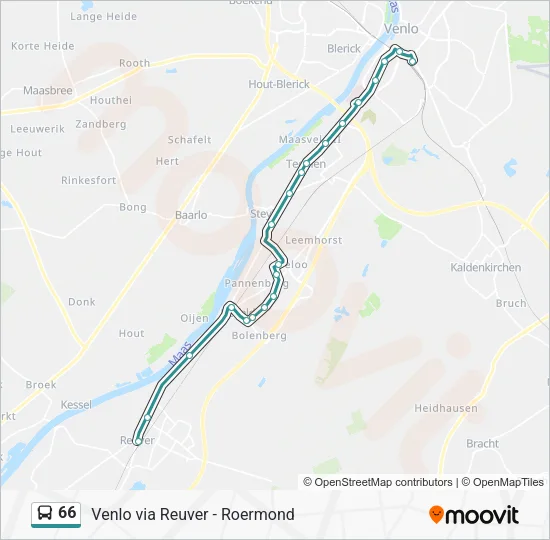66 Bus Line Map