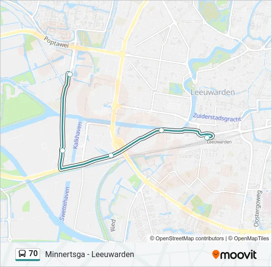70 Bus Line Map