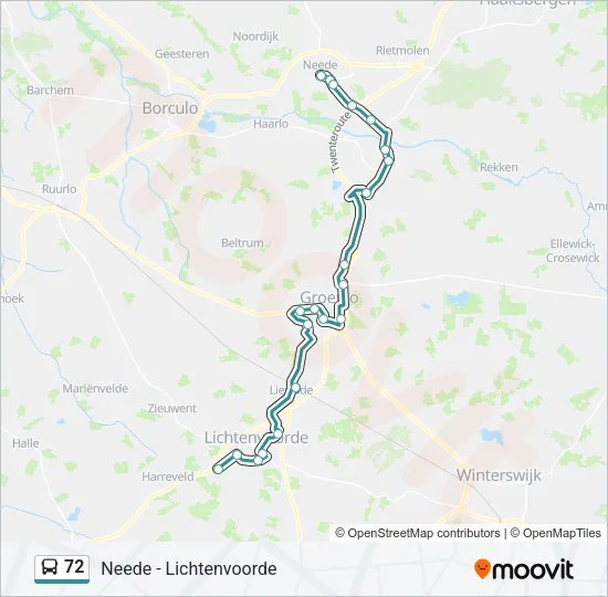 72 Bus Line Map