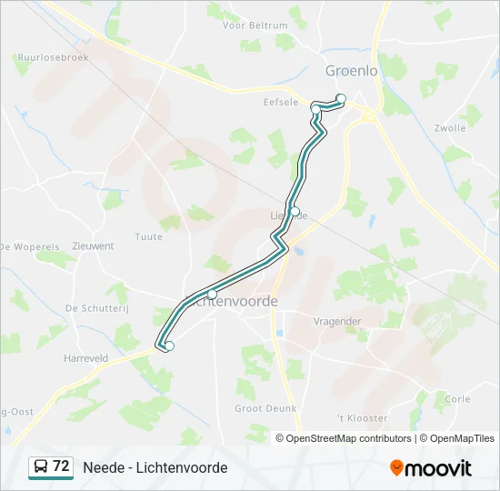 72 Bus Line Map