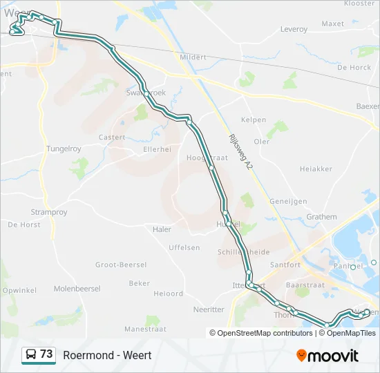 73 Bus Line Map