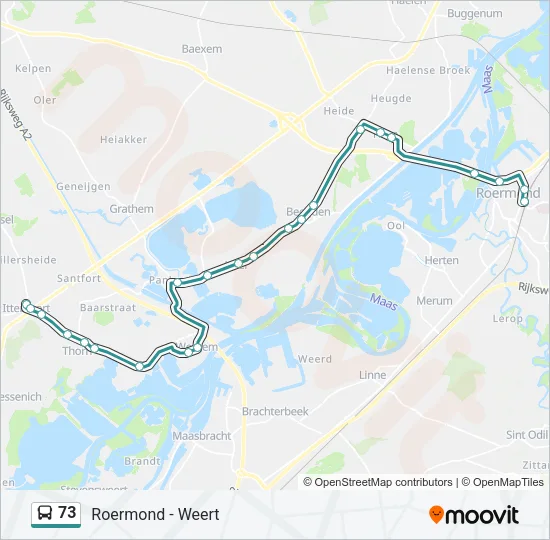 73 Bus Line Map