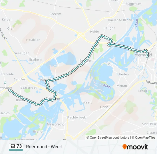 73 Bus Line Map