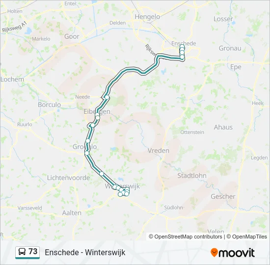 73 Bus Line Map