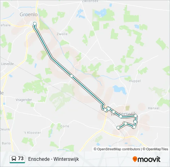 73 Bus Line Map