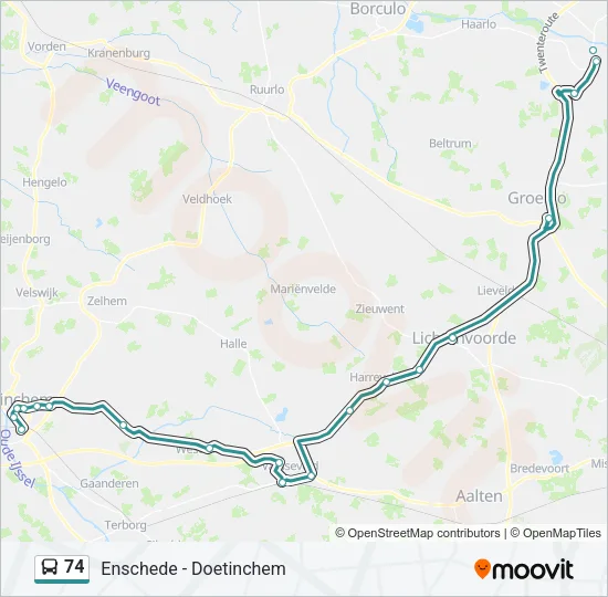 74 Bus Line Map