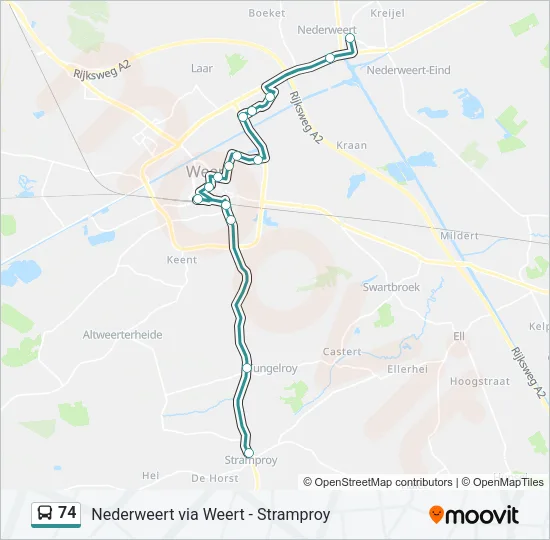 74 Bus Line Map