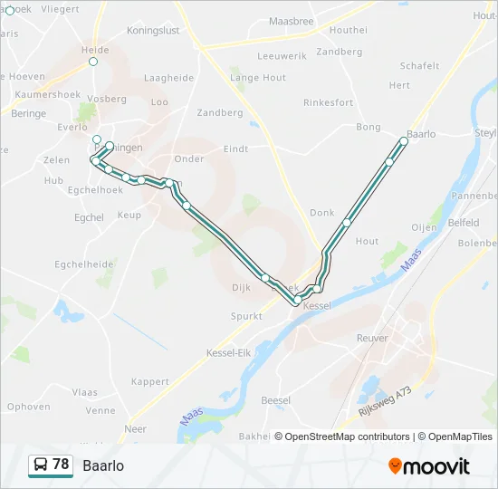 78 Bus Line Map