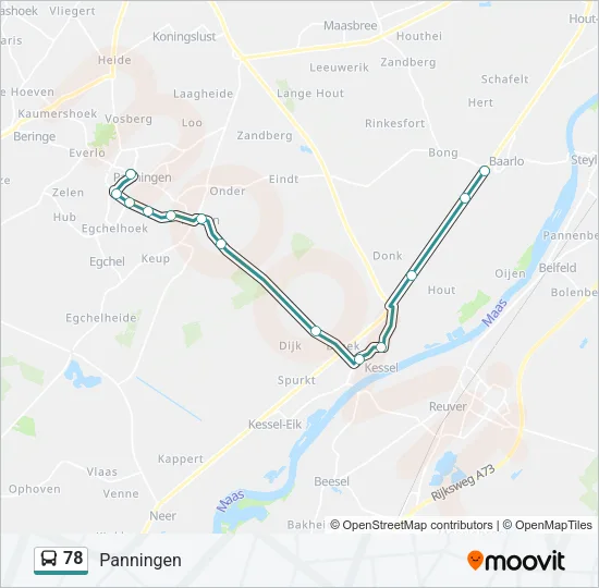 78 Bus Line Map