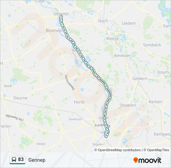 83 Bus Line Map