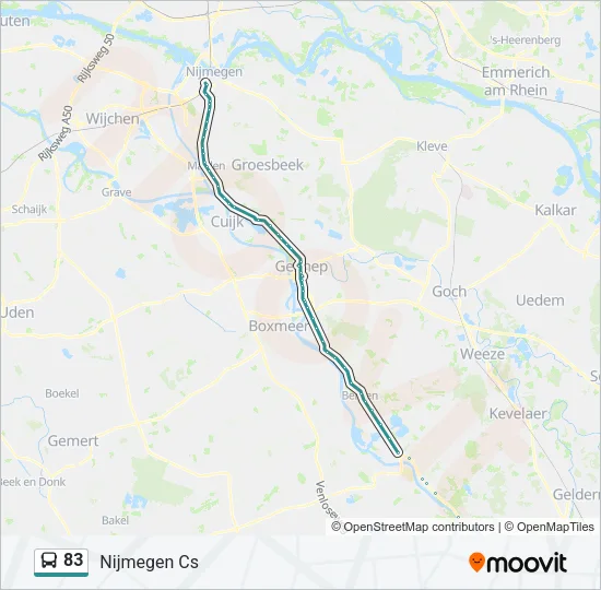 83 Bus Line Map