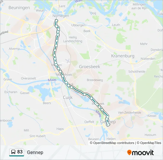 83 Bus Line Map