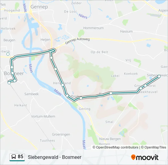 85 Bus Line Map