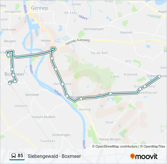 85 Bus Line Map