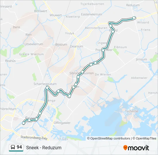 94 Bus Line Map