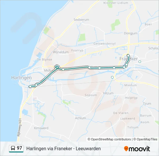 97 Bus Line Map