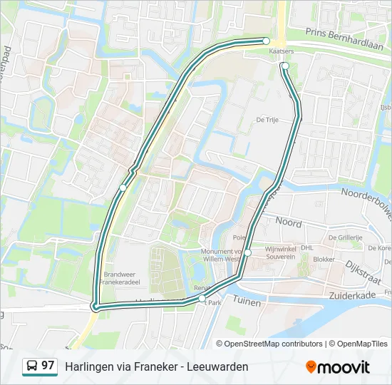 97 Bus Line Map