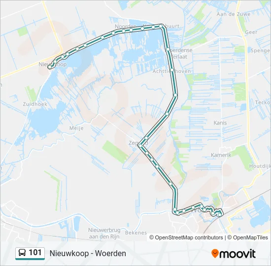 101 Bus Line Map