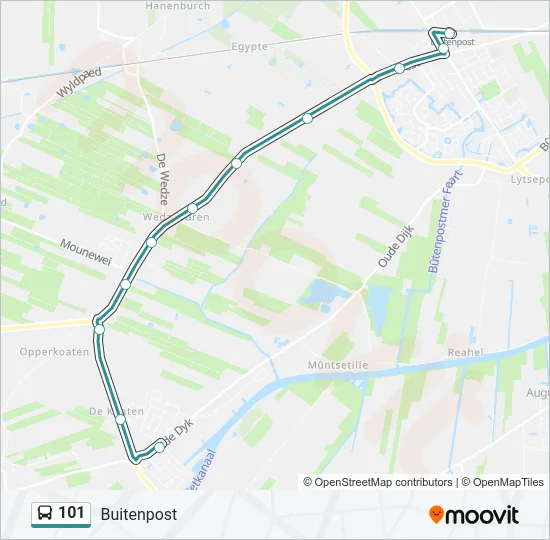 101 Bus Line Map