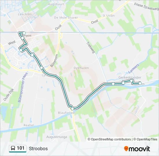 101 Bus Line Map
