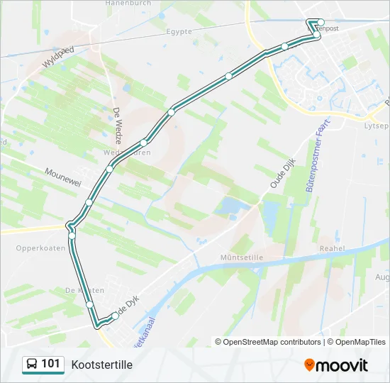 101 Bus Line Map