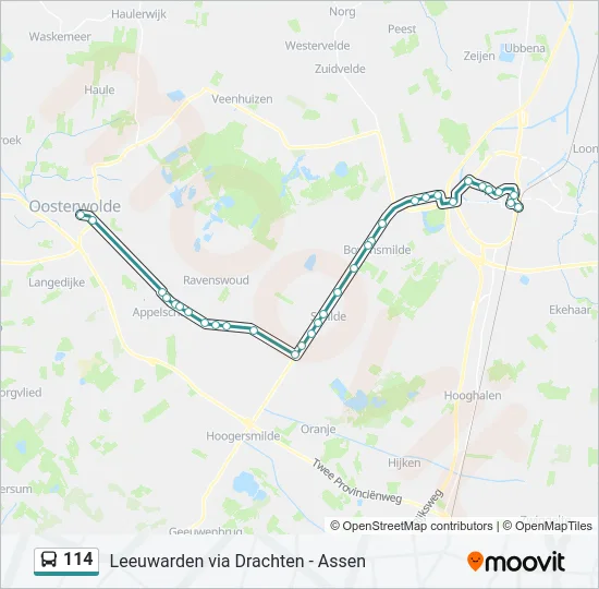 114 Bus Line Map