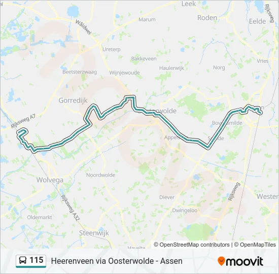 115 Bus Line Map
