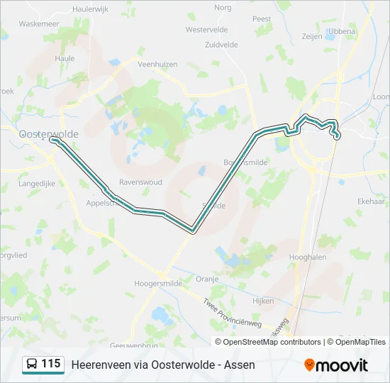 115 Bus Line Map