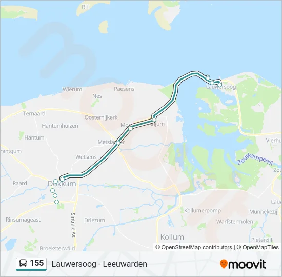 155 Bus Line Map