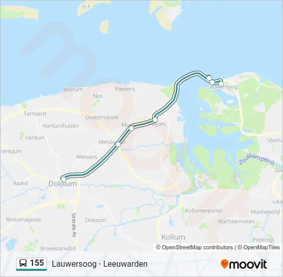 155 Bus Line Map