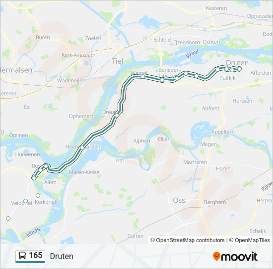 165 Bus Line Map