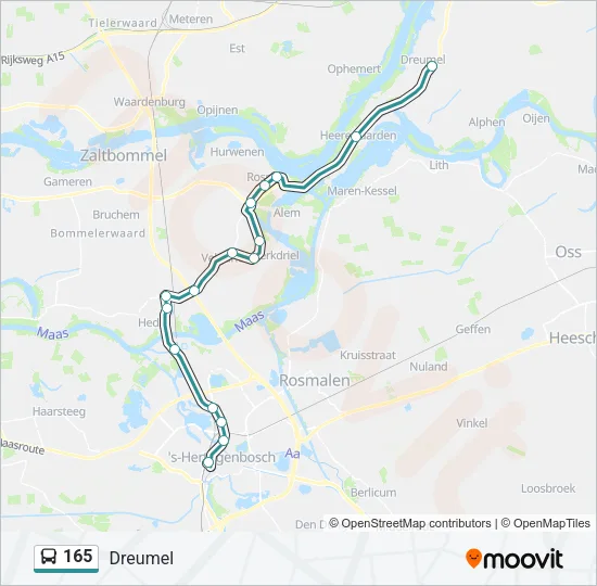 165 Bus Line Map