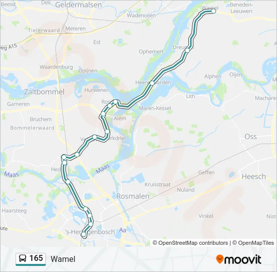 165 Bus Line Map