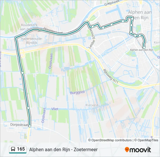 165 Bus Line Map