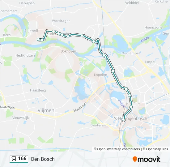 166 Bus Line Map