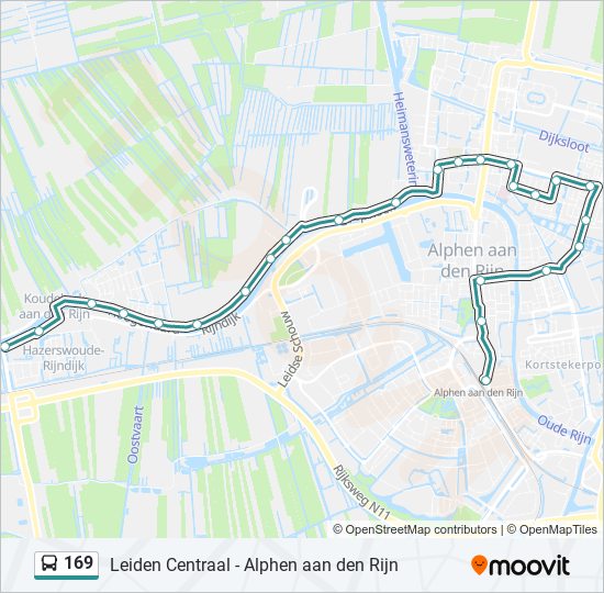 169 bus Line Map