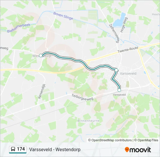 174 Bus Line Map