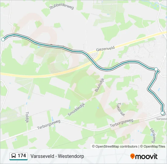 174 Bus Line Map