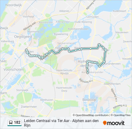 182 bus Line Map