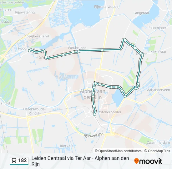 182 Bus Line Map