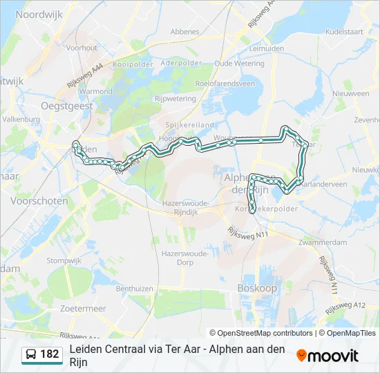 182 Bus Line Map