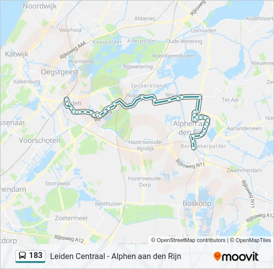 183 Bus Line Map