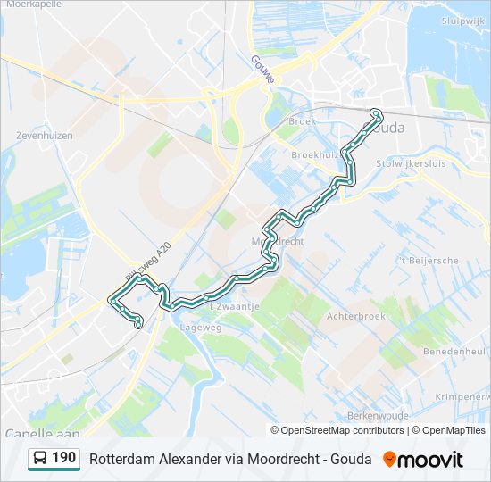 190 bus Line Map