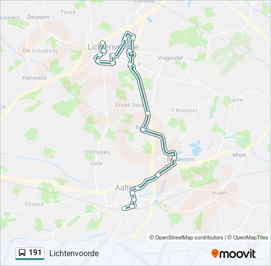 191 bus Line Map