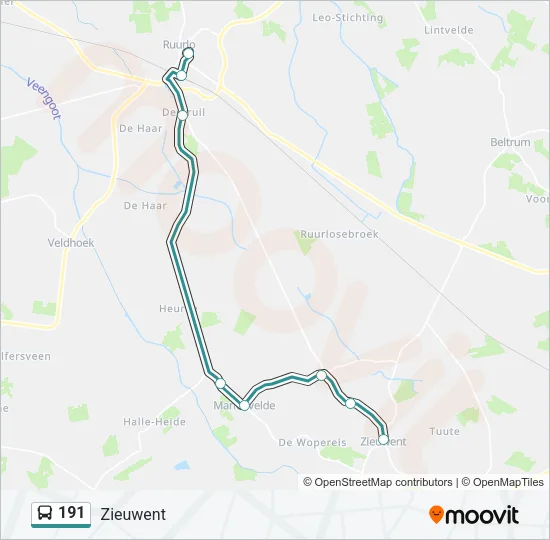 191 Bus Line Map